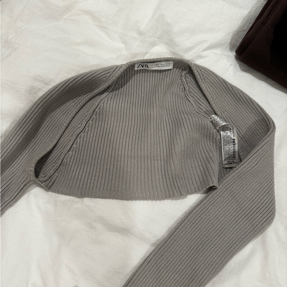 Zara gray thick sweater bolero